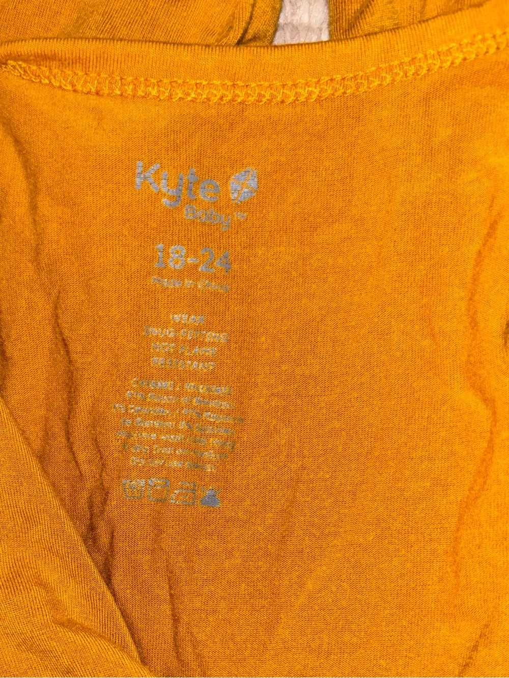 Kyte Baby Zippered Footie in Marigold / 18-24 months